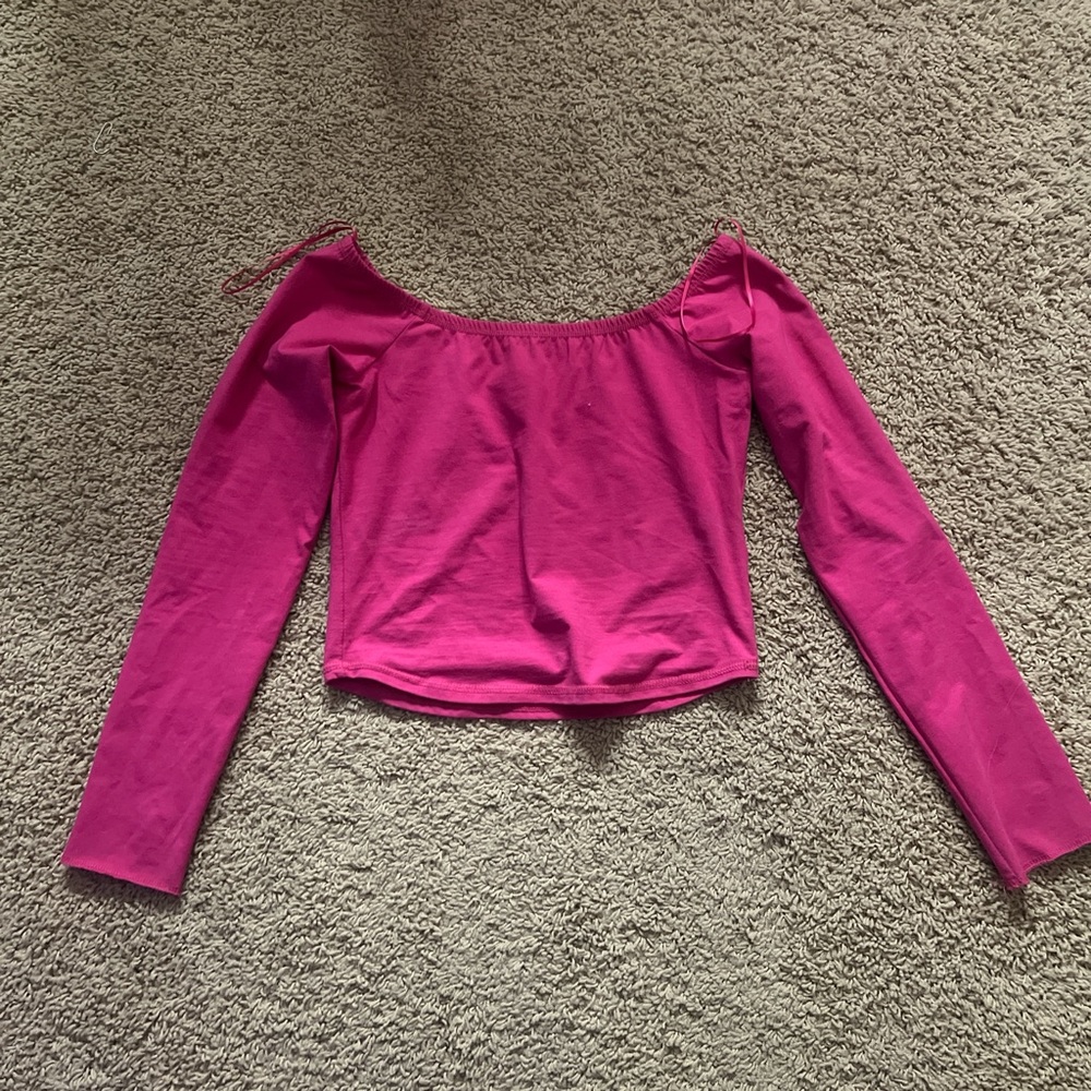 Women's Pink Off-Shoulder Top